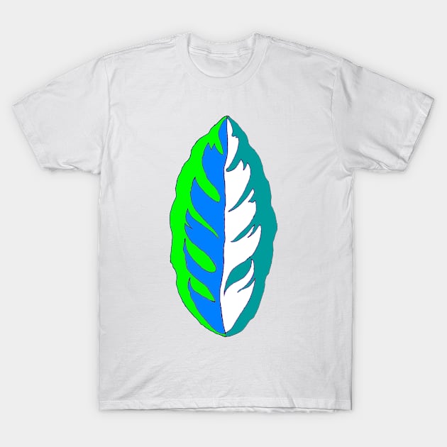 beautiful calathea leaf T-Shirt by UNIQ COLOURFULL